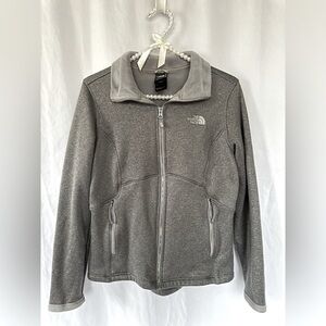 The North Face Women’s Gray Fleece Lined Jacket Full Zip Up size medium